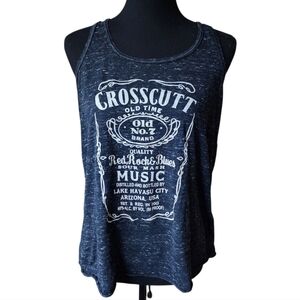 Crosscutt Red Rock & Blues Heather Grey Tank Top